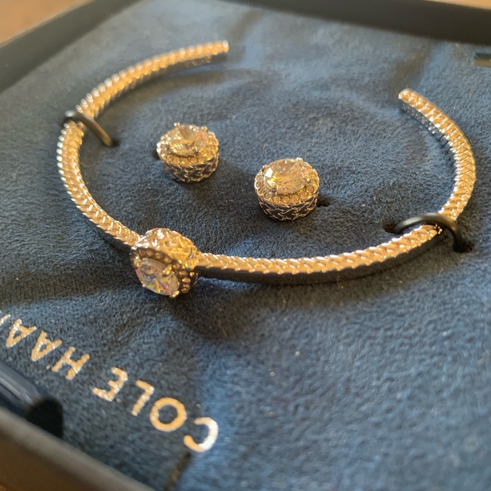 NWT Cole Haan CZ bracelet and earring set